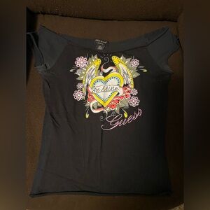 Guess bling logo baby tee